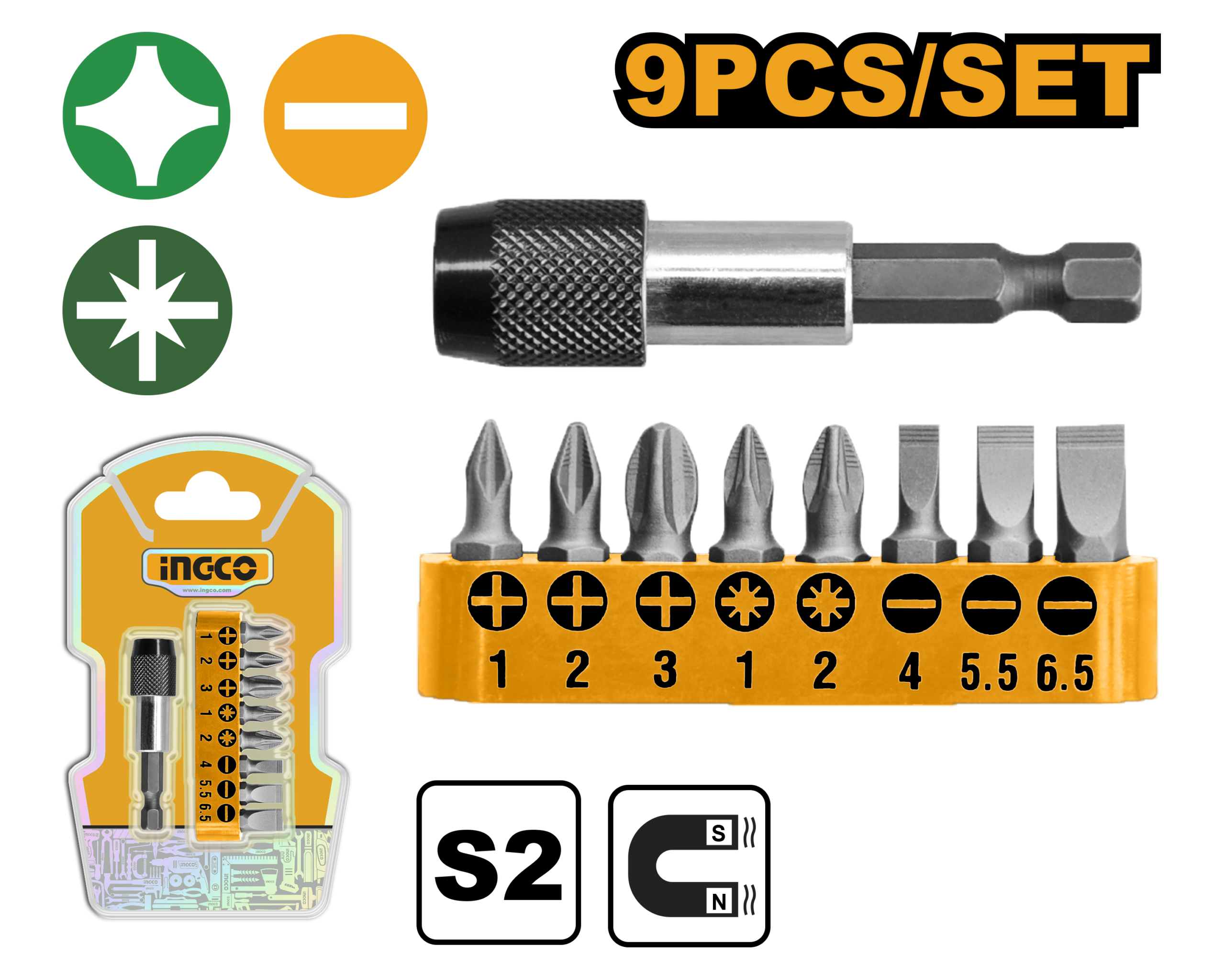 set de 9 pzs intercambiables puntas y portabits set de 9 pzs intercambiables puntas y portabits