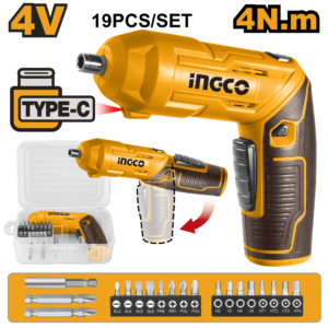 destornillador inalámbrico 1/4" tipo c 4n.m 4v