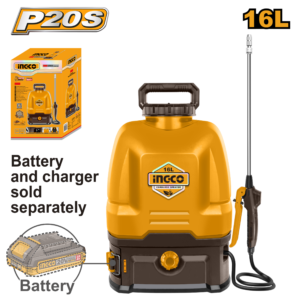 pulverizador fumigador inalámbrico 16l 5bar p20s 20v 2.0ah x 16
