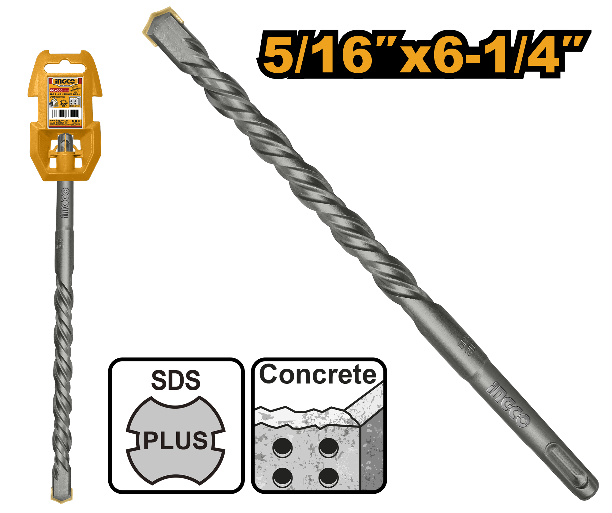 broca para percutor 5/16"x6 1/4" broca para percutor 5/16"x6 1/4"