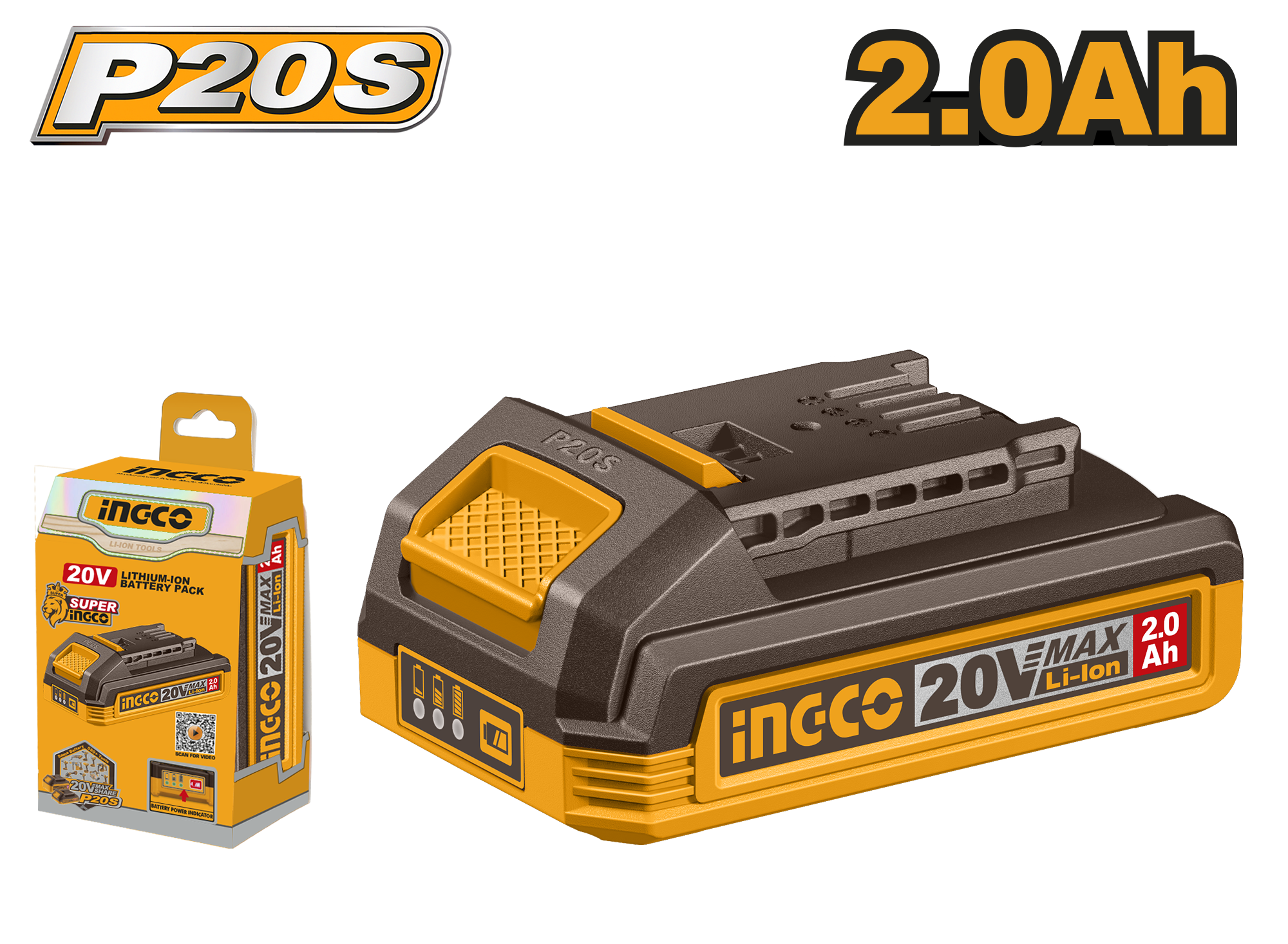 bateria de iones de litio p20s 2.0ah 20v batería de iones de litio p20s 2.0ah 20v