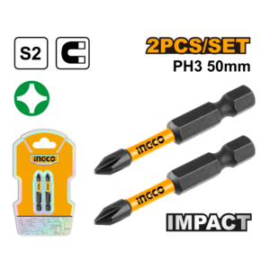 set de 2 puntas para destornillador impacto s2 ph3 50mm