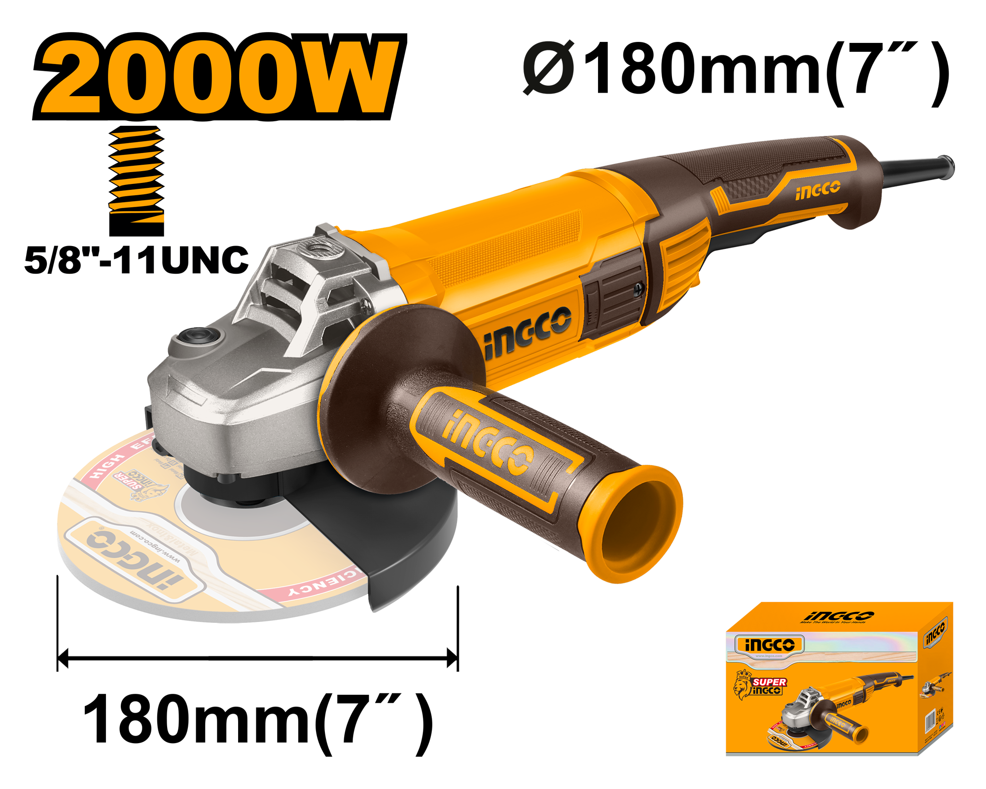 amoladora angular electrica 7" 2000w amoladora angular eléctrica 7" 2000w