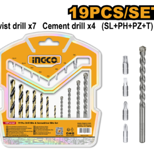 set de brocas y puntas para destornillado 19pcs