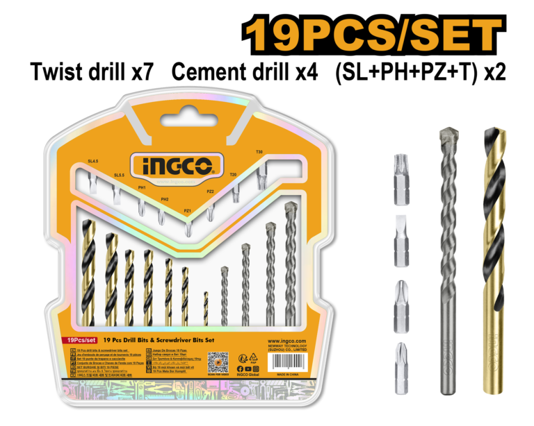 set de brocas y puntas para destornillado 19pcs