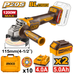 amoladora angular inalámbrica brushless 4 1/2" i200w