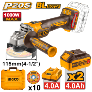 amoladora angular inalámbrica brushless 4 1/2" i000w