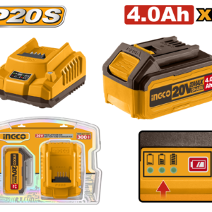 kit de cargador p20s 2.0a y batería p20s 4.0ah 20v