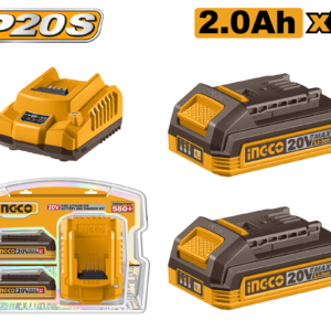 kit de cargador p20s 2.0a y 2 baterías p20s 2.0ah 20v