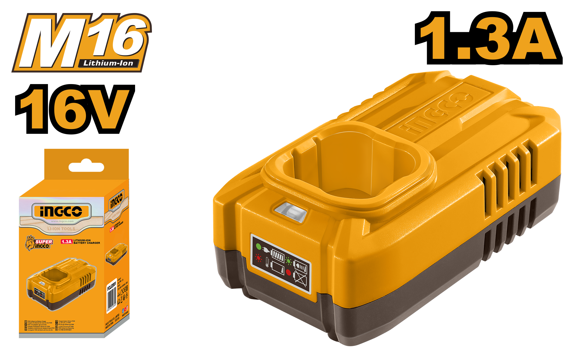 cargador de bateria m16 1.3a 16v cargador de batería m16 1.3a 16v
