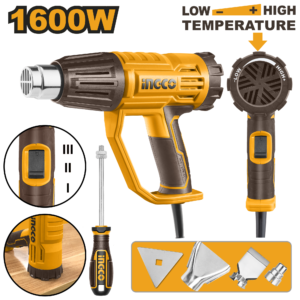 pistola de calor eléctrica temperatura ajustable 1600w