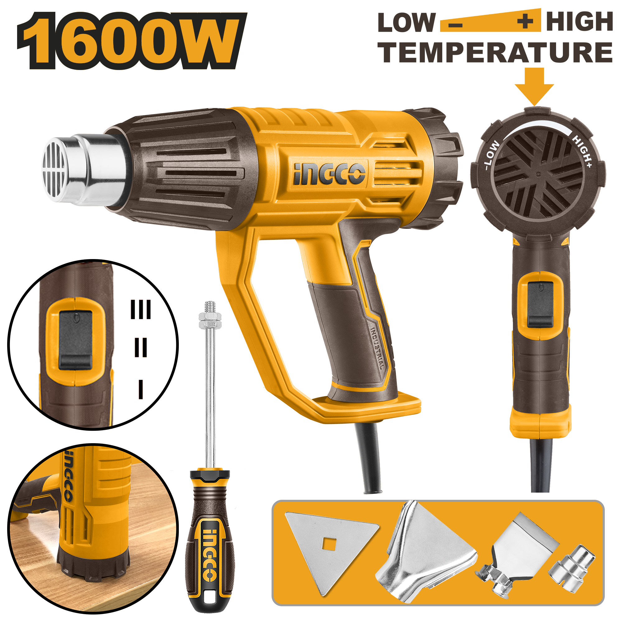 pistola de calor electrica temperatura ajustable 1600w pistola de calor eléctrica temperatura ajustable 1600w