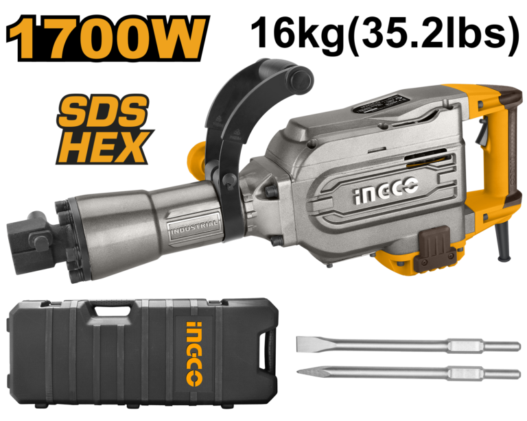 martillo demoledor eléctrico 16kg(35.2lbs) 1700w 1400bpm