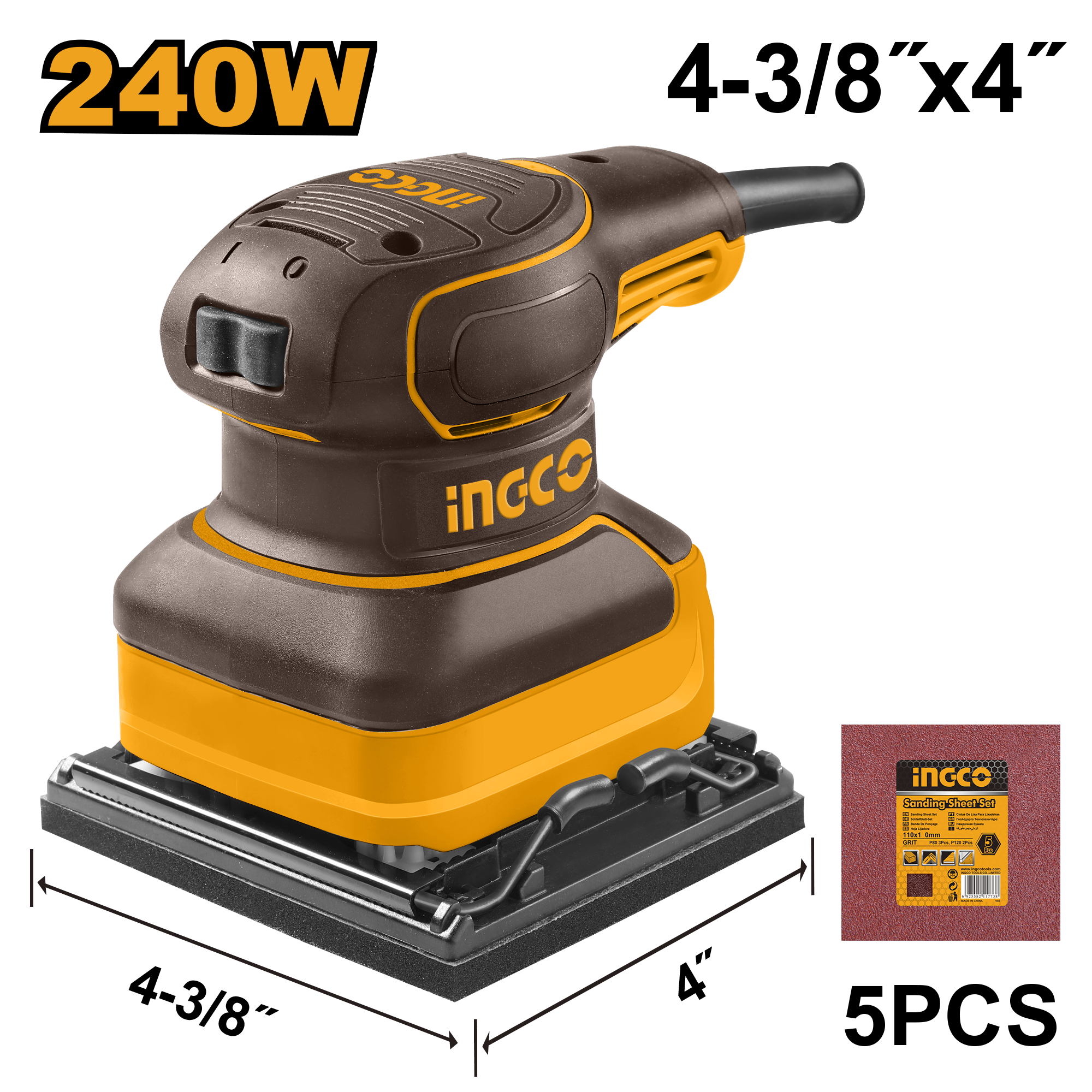 lijadora cuadrada electrica 4 3/8"x4" 240w 110 120v lijadora cuadrada eléctrica 4 3/8"x4" 240w 110 120v