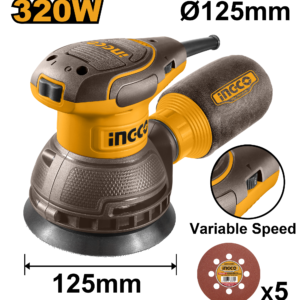 lijadora roto orbital eléctrica 5" 320w 110 120v