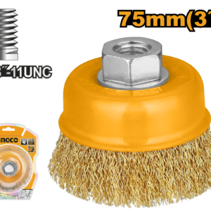 cepillo de copa de alambre 3"