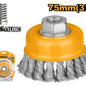 cepillo de copa de alambre 3"
