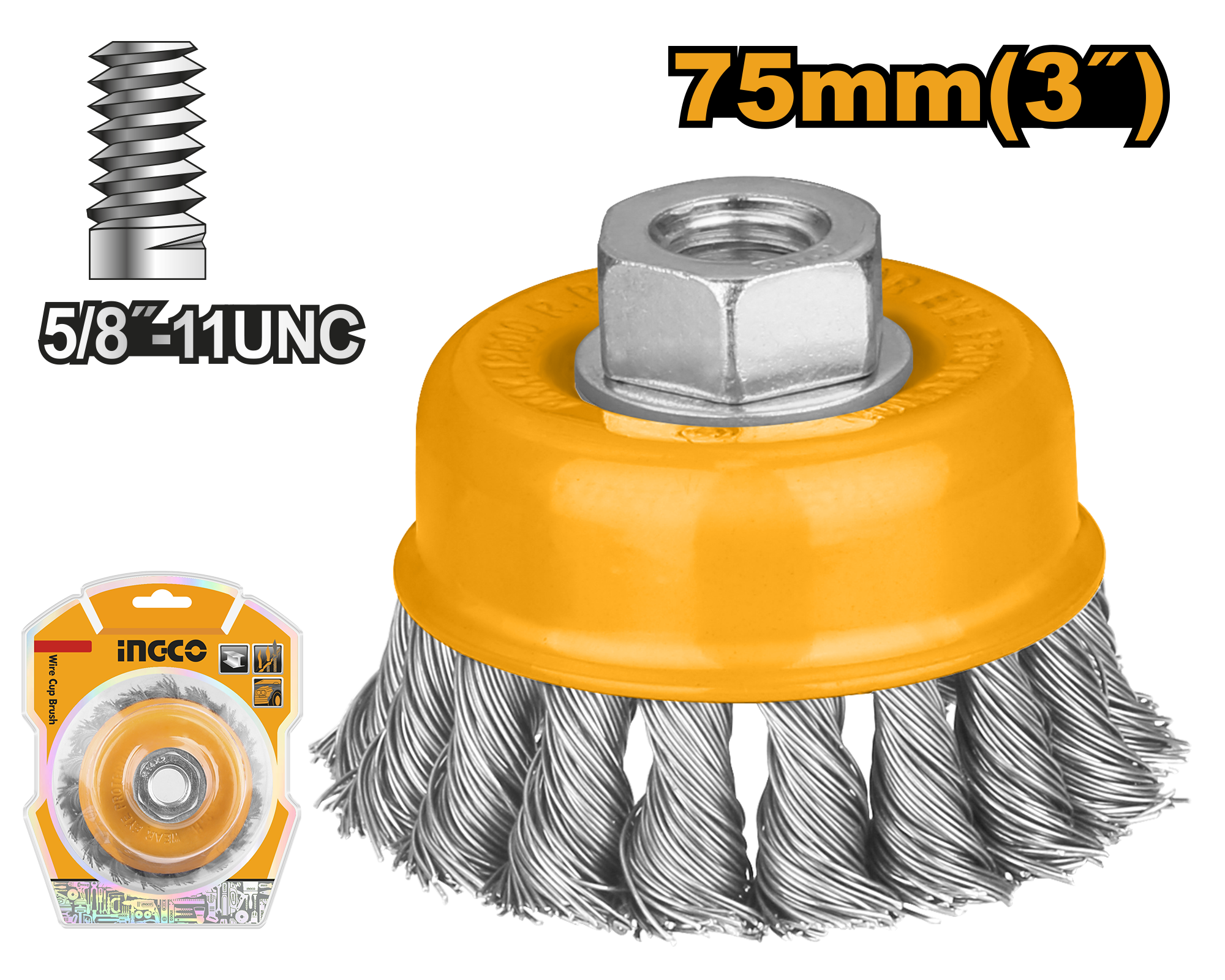 cepillo de copa de alambre 3" cepillo de copa de alambre 3"