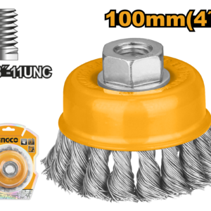 cepillo de copa de alambre 4"